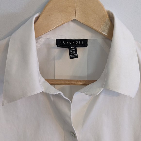Foxcroft Non-iron Stretch Shirt, Shaped Fit with Pockets, 8 - Picture 7 of 12